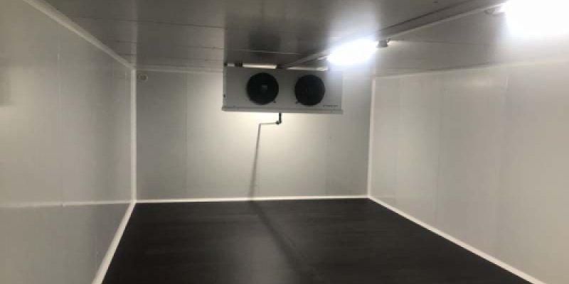 Interior de cámara frigorífica