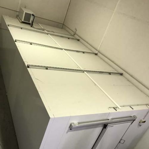 Cámara frigorífica vista desde el exterior