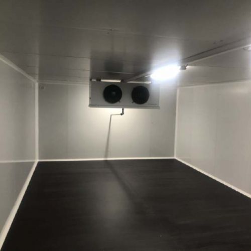 Interior de cámara frigorífica